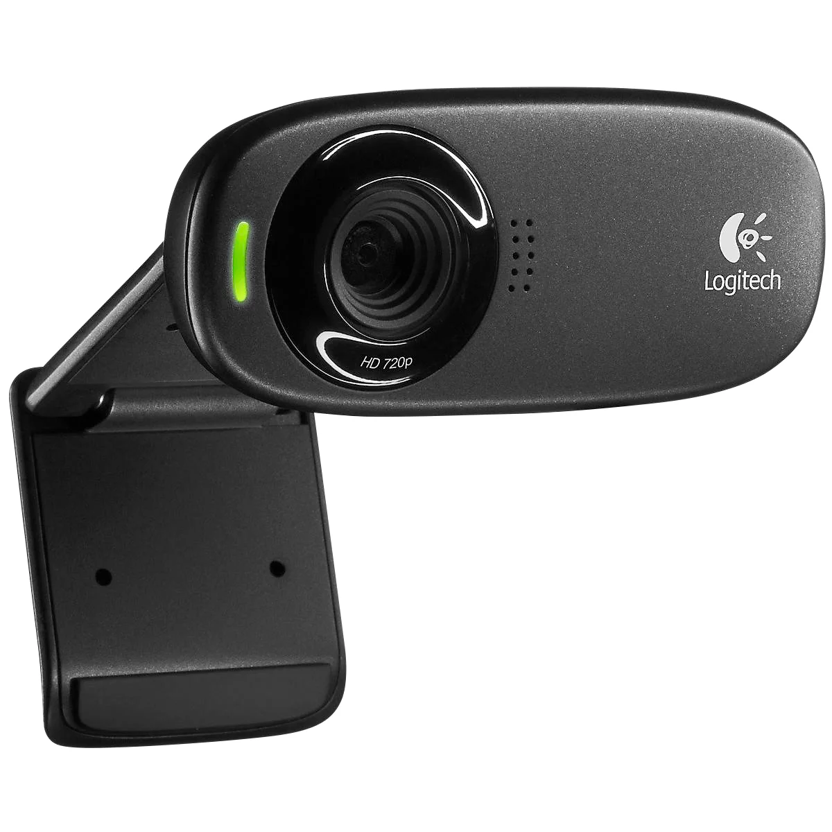 Logitech® Webcam C310, HD-Video 1280 x 720 px, Foto 5 MP, Mikrofon, Geräusch- & Lichtfilter, 1-Klick-HD-Upload, USB 2.0, Universalhalterung, USB-Kabel