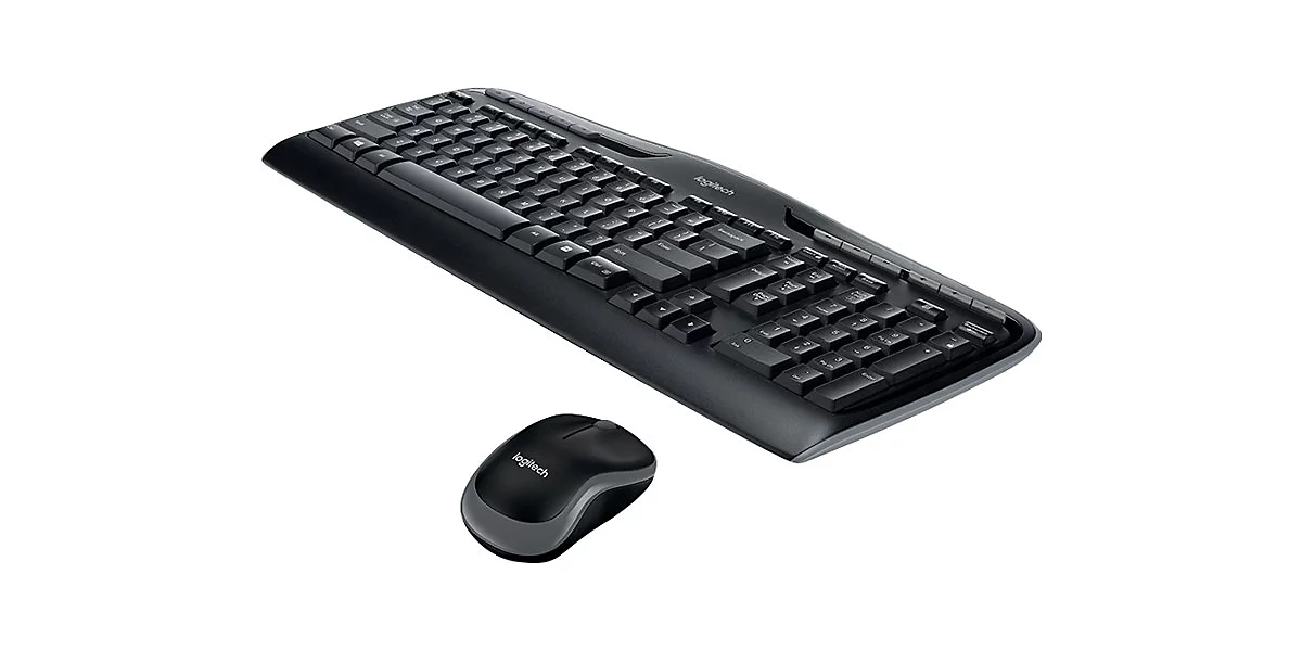 Logitech Wireless Combo MK330 - Tastatur-und-Maus-Set - US International - Schwarz