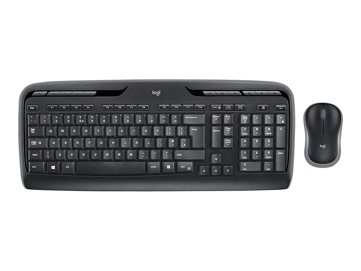 Logitech Wireless Combo MK330 - Tastatur-und-Maus-Set - US International - Schwarz