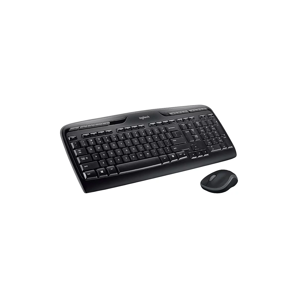 Logitech Wireless Combo MK330 - Tastatur-und-Maus-Set - US International - Schwarz