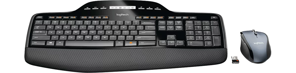 Logitech Wireless Desktop MK710, ergonomisch, Set aus Tastatur und Maus