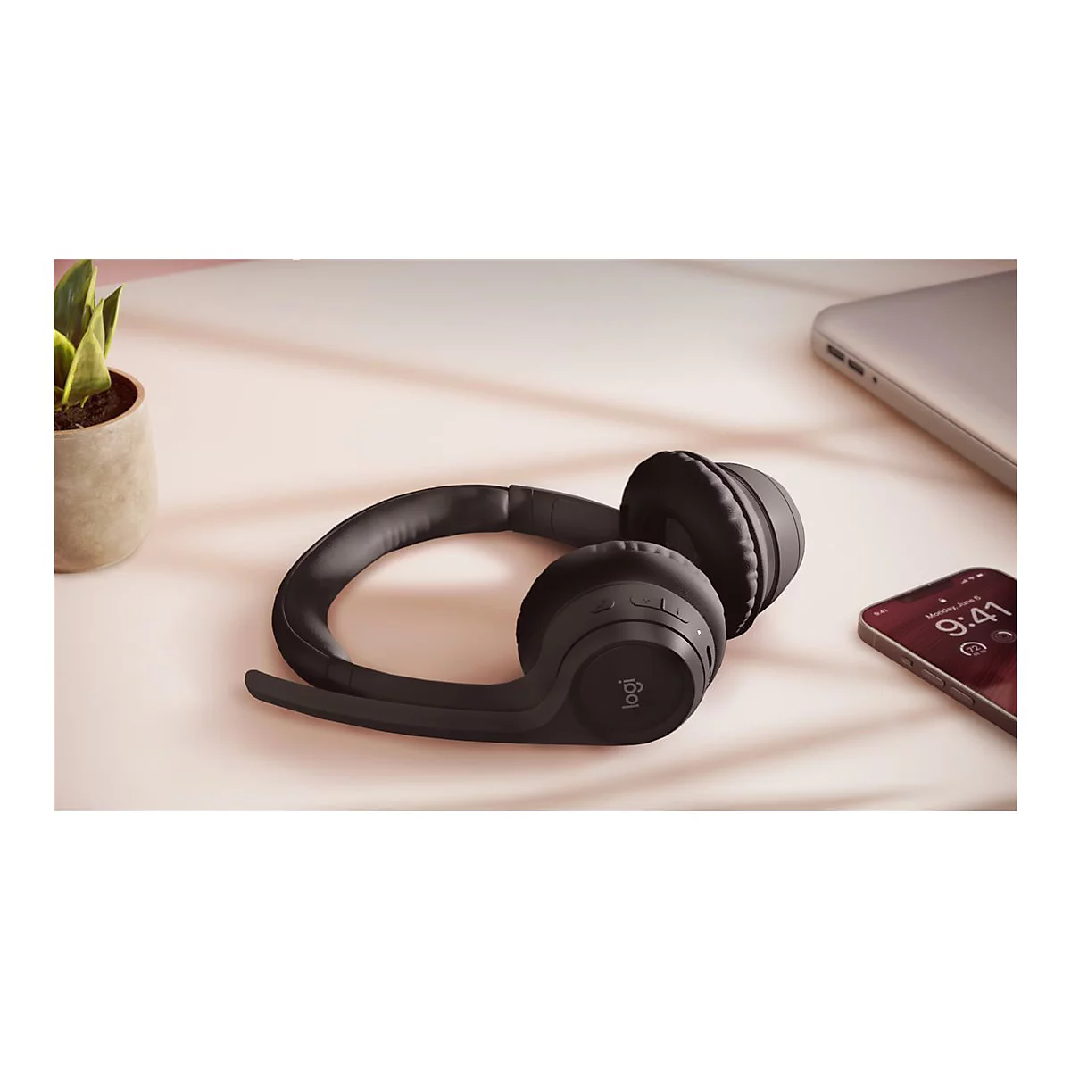 Logitech Zone 300 - Headset - On-Ear - Bluetooth - kabellos - schwarz