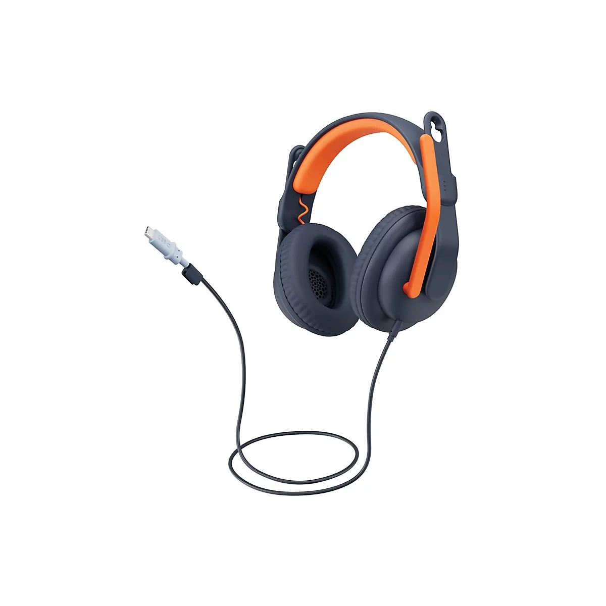 Logitech Zone Learn Wired Over-Ear Headset for Learners, USB-C - Kopfhörer mit Mikrofon - ohrumschließend - Ersatz - kabelgebunden - USB-C