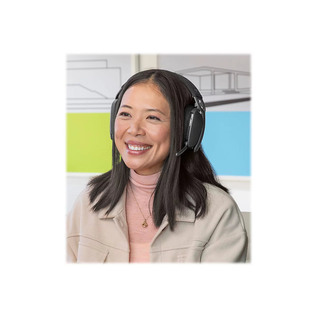 Logitech Zone Vibe Wireless - Headset - ohrumschließend - Bluetooth - kabellos - Adapter USB-C via Bluetooth