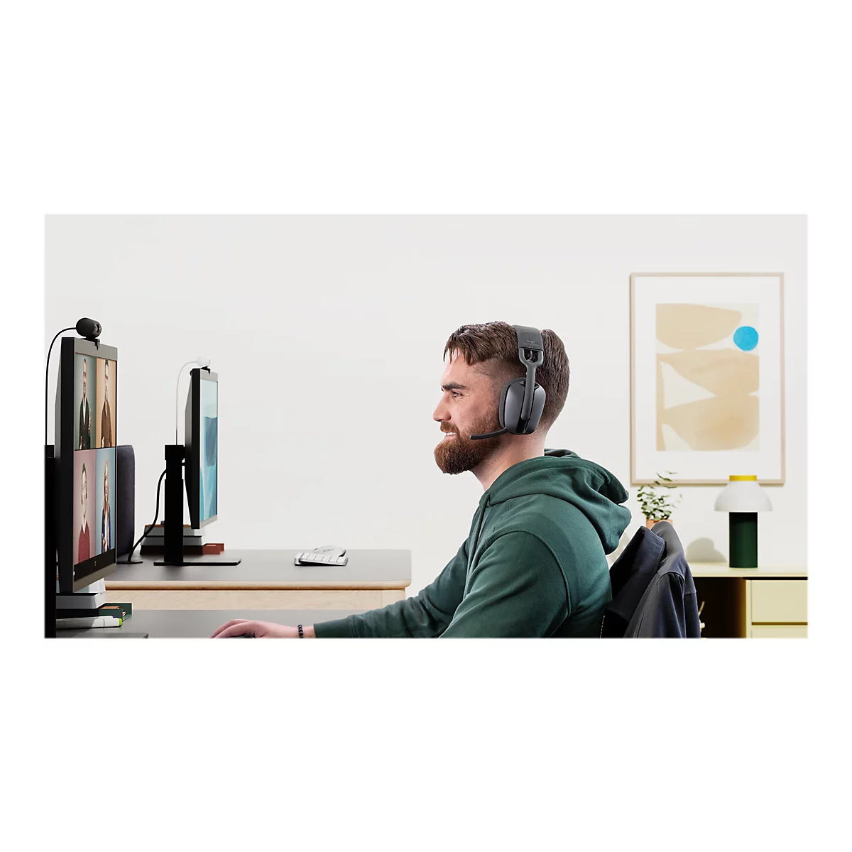 Logitech Zone Vibe Wireless - Headset - ohrumschließend - Bluetooth - kabellos - Adapter USB-C via Bluetooth