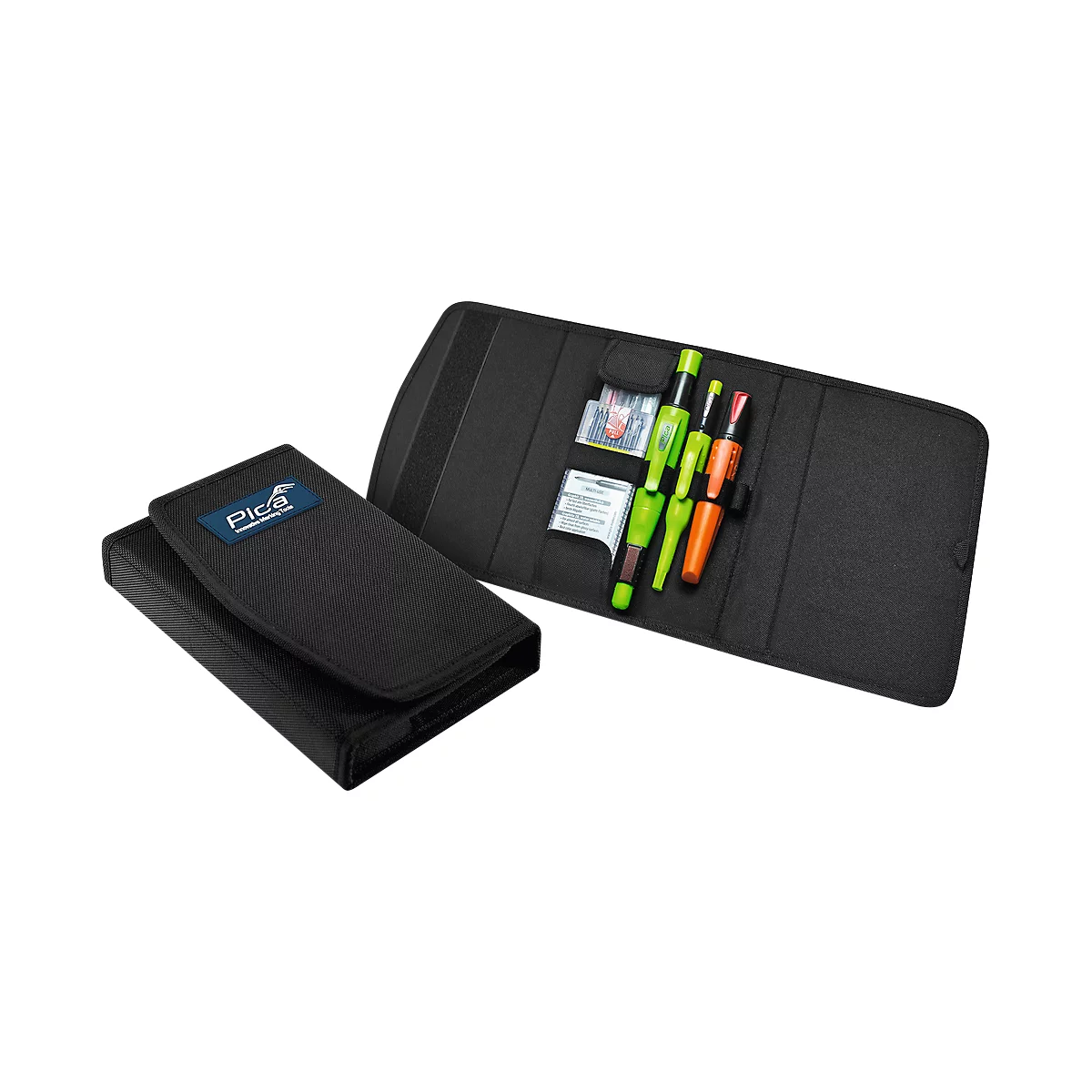 Lot de marqueurs Pica Master, pour charpentiers, avec fermeture velcro et sécurité