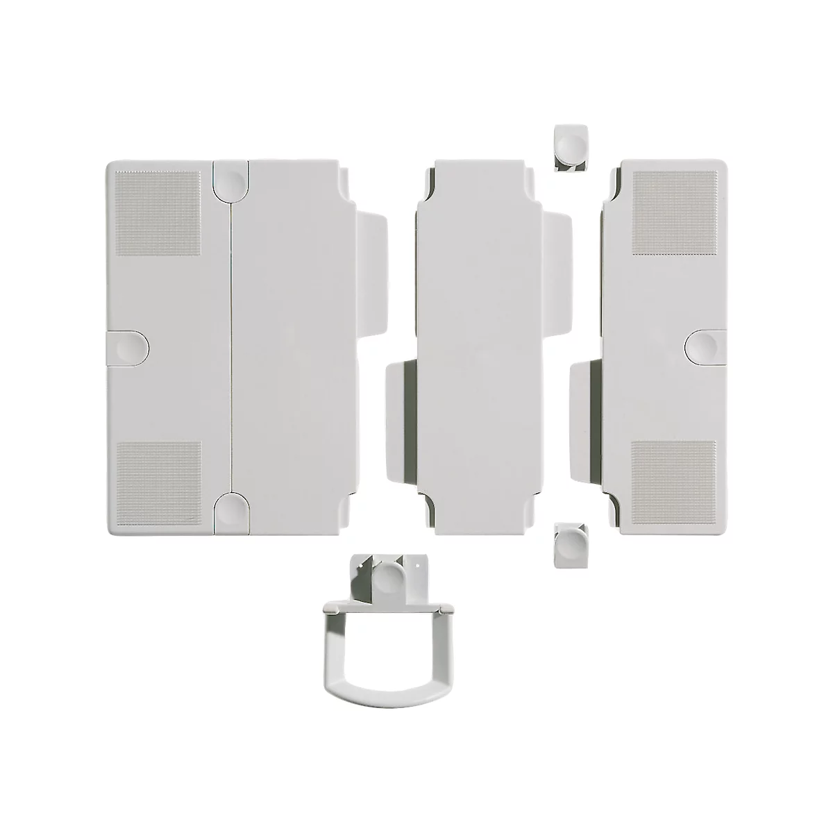 Lot de plateaux d’extension, pour bras de téléphone, gris clair