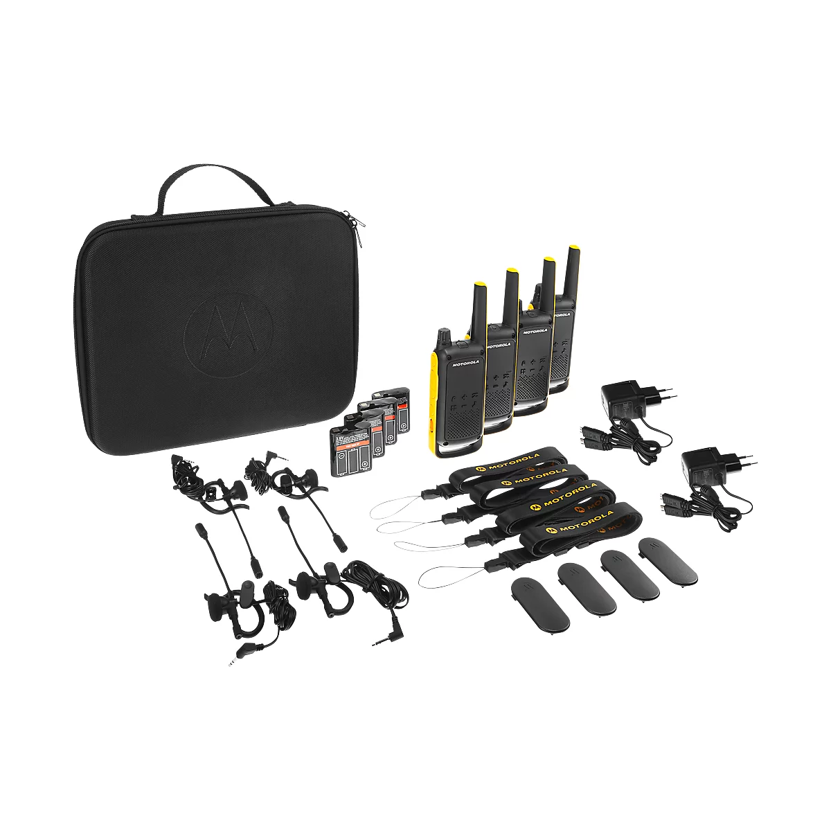 Lot de talkie walkie PMR TALKABOUT T82 Extreme Motorola, sans licence, IPx4, 10 km, 16 canaux, lot de 4