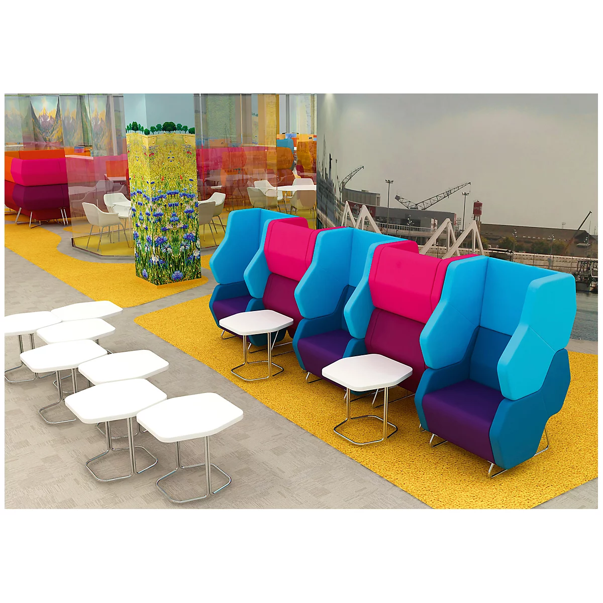 Lounge FORUM eenzit met lage rugleuning en armleuningen