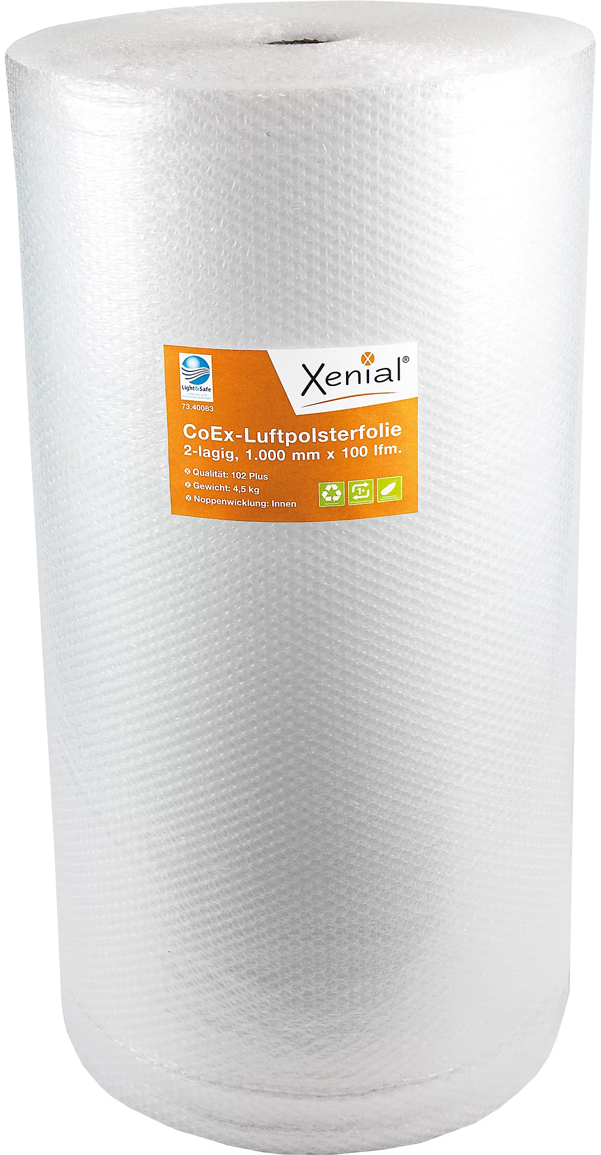 Luftpolsterfolie Xenial CoEx, 2-lagig, 50 µ, 100 lfm, B 1000 mm, transparent