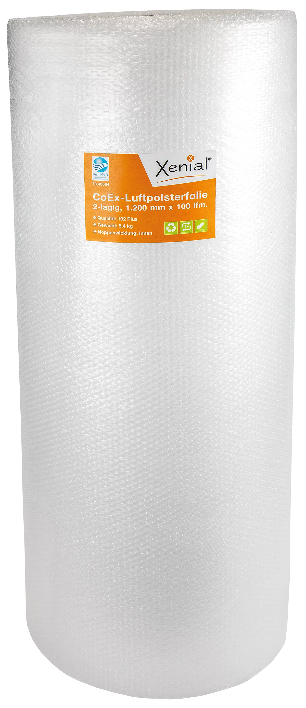 Luftpolsterfolie Xenial CoEx, 2-lagig, 50 µ, 100 lfm, B 1200 mm, transparent