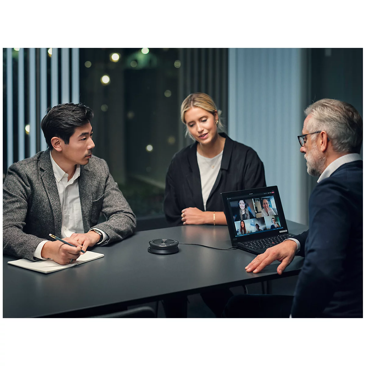 Luidsprekertelefoon EPOS EXPAND 40+, tot 8 deelnemers, tot 18 uur, Bluetooth &amp; USB-C, UC-geoptimaliseerd, USB-C dongle, USB-C kabel, USB-C/USB-A adapter &amp; tas