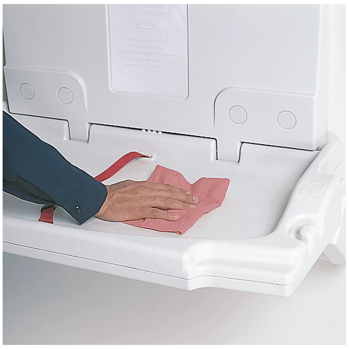 Luiertafelonderleggers Rubbermaid®, 2-laags, antimicrobieel, papier, L 355,6 x B 317,5 x H 152,4 mm, wit, 320 stuks in doos