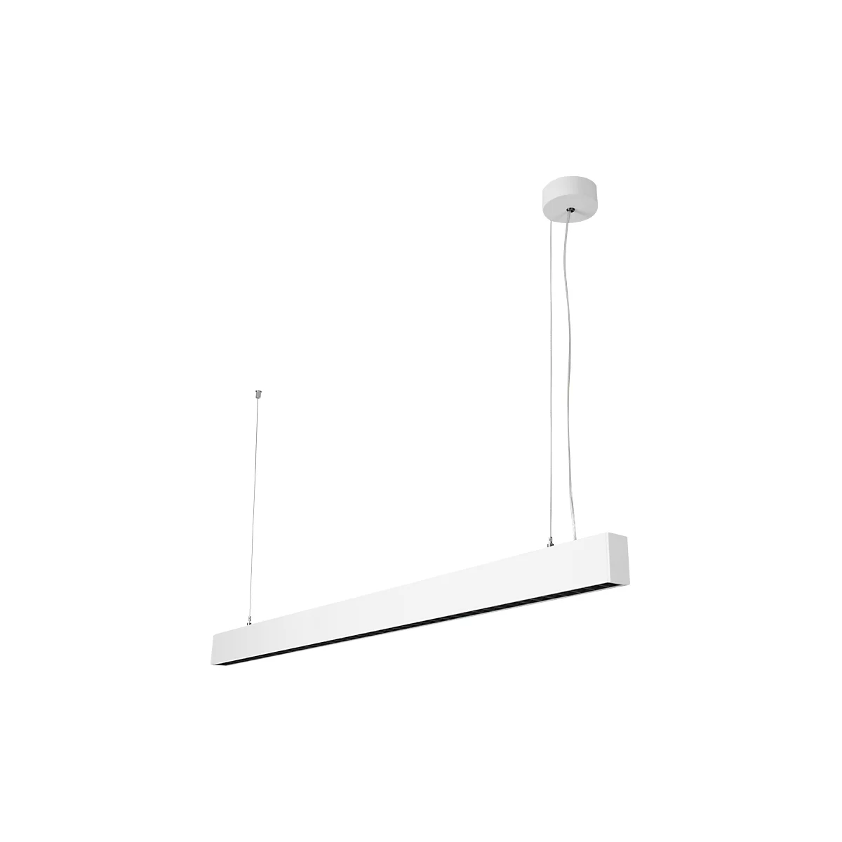 Luminaire suspendu à LED Dotlux STYLFREE, puissance 50 W, 6500 lm, 4000 K, adapté aux postes de travail avec écran, aluminium, blanc