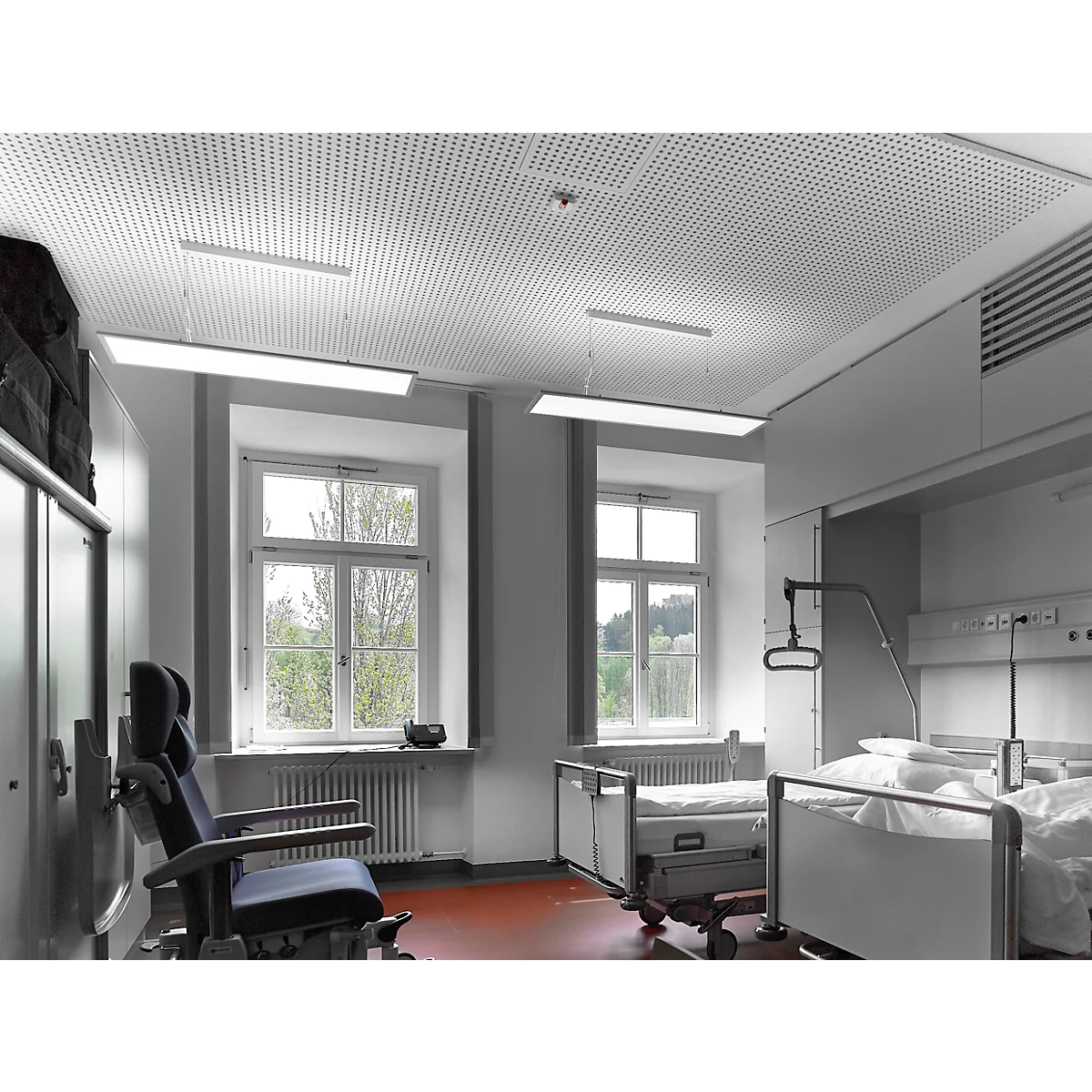 Luminaire suspendu LED FRISCH-Licht, réglable en hauteur, 6400-8200 lm, 4000 K, diverses variantes