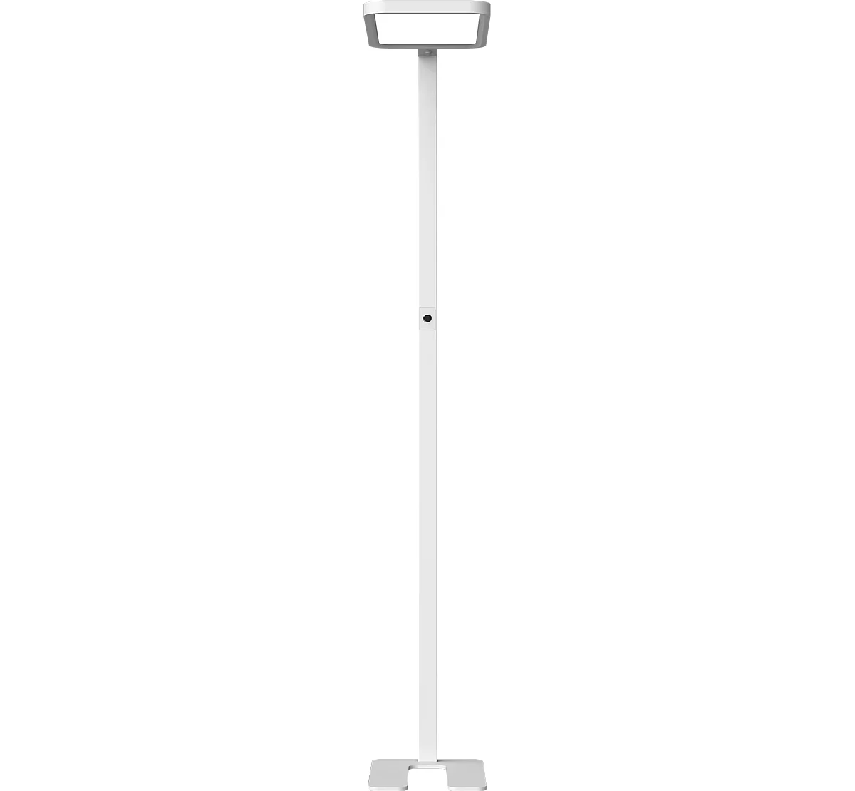 Luminaria de suelo Butler LED, 80 W, 8800 lm, 4000 K, adecuada para puestos de trabajo VDU, iluminación directa/indirecta, regulable sin escalonamiento, sensor de movimiento, plata