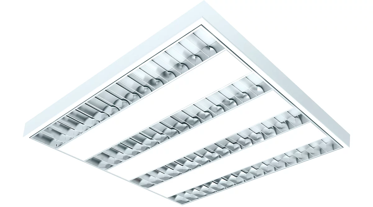 Luminaria LED de superficie Multipower, luminosidad regulable, también utilizable como luminaria de suspensión, L 620 x A 620 mm