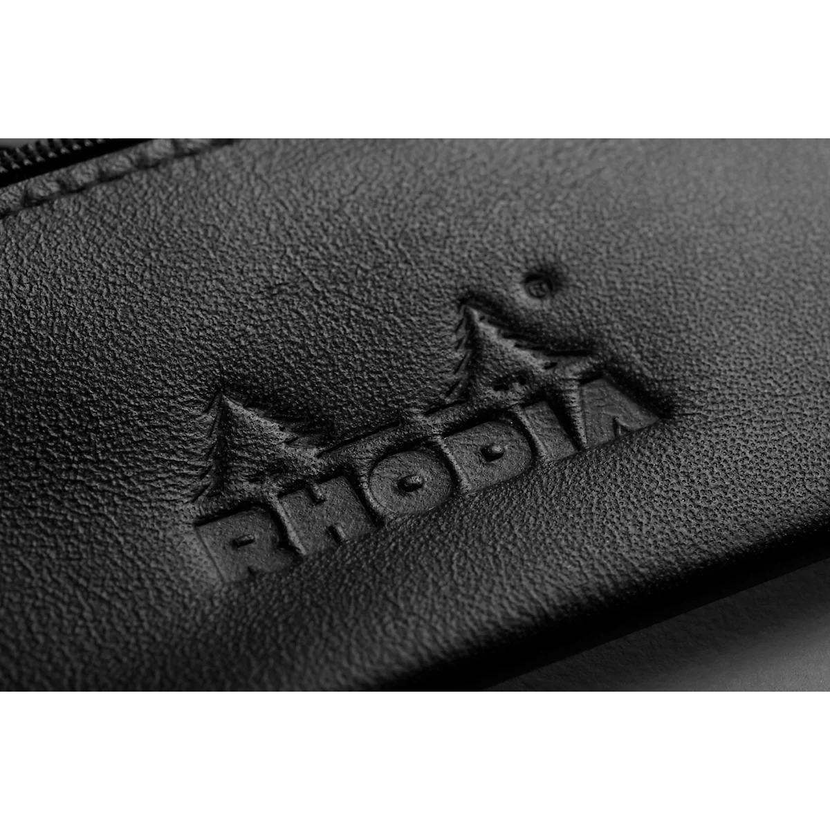 Mäppchen Rhodia ePure, 220 x 85 mm, Leder, schwarz
