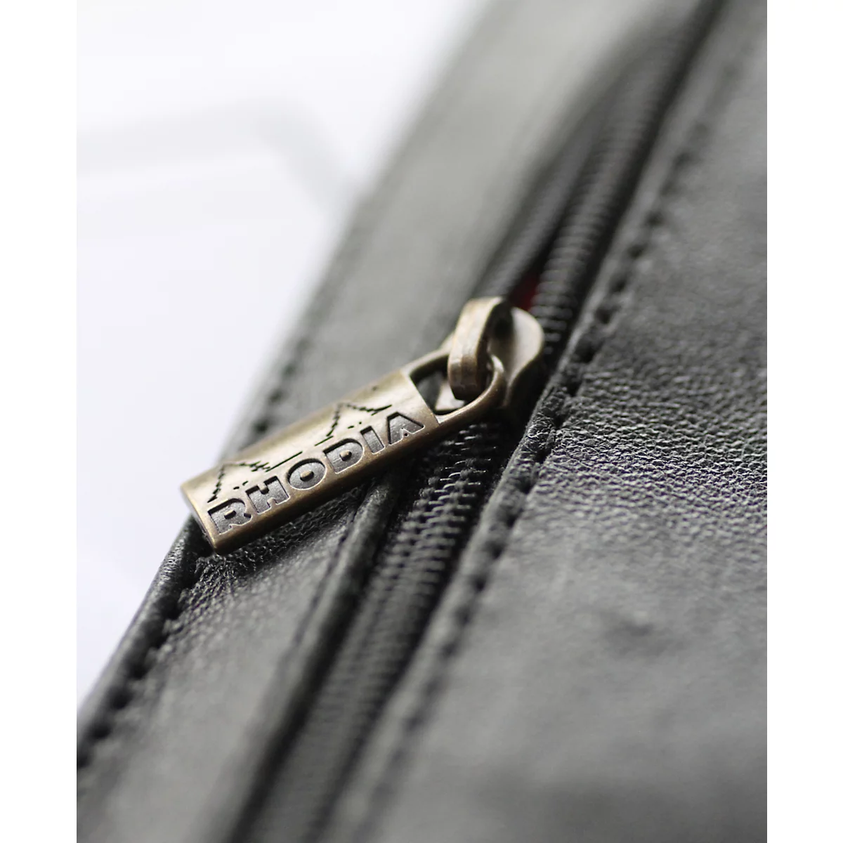 Mäppchen Rhodia ePure, 220 x 85 mm, Leder, schwarz