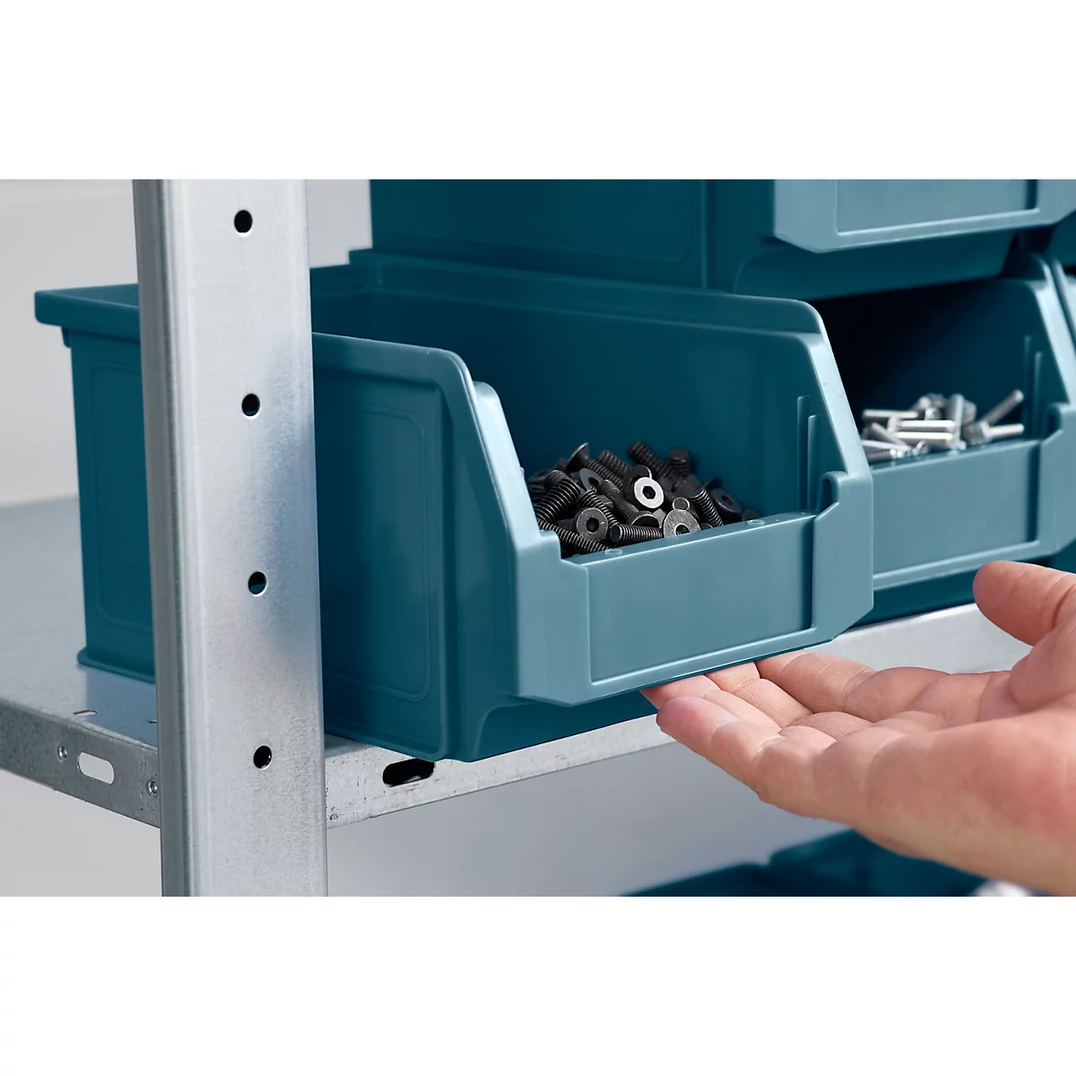 Magazijnbak LF 221 SSI Schäfer - polypropeen - L 234 x B 150 x H 122 mm - 2,7 l - petrol