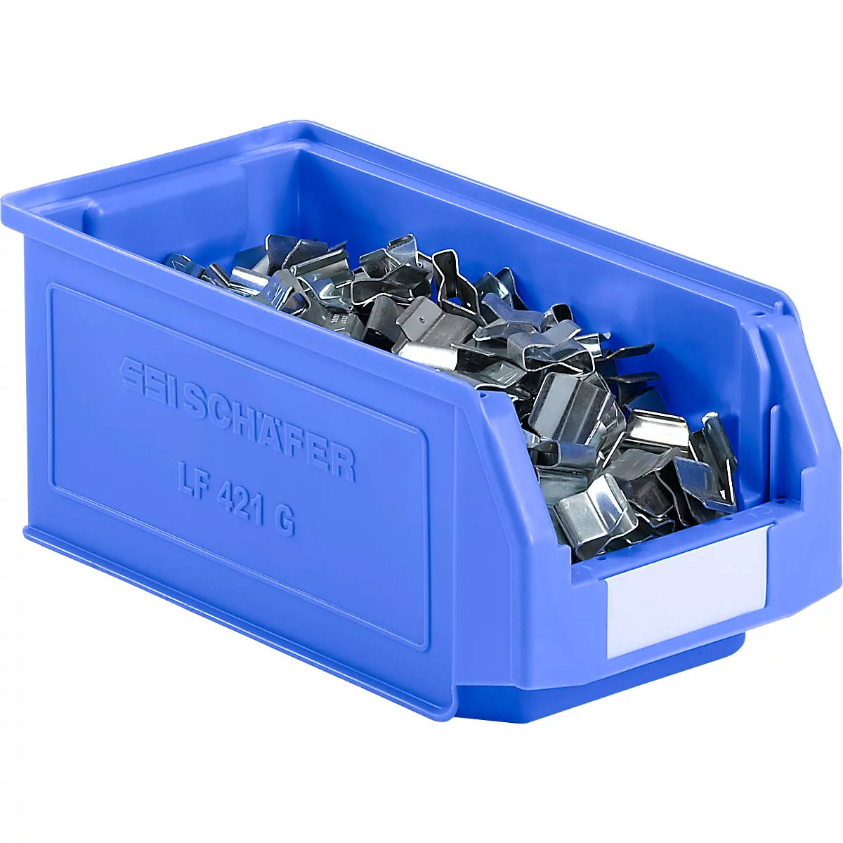 Magazijnbak LF 421 SSI Schäfer - polypropeen - L 380 x B 185 x H 154 mm - 7,8 l - blauw