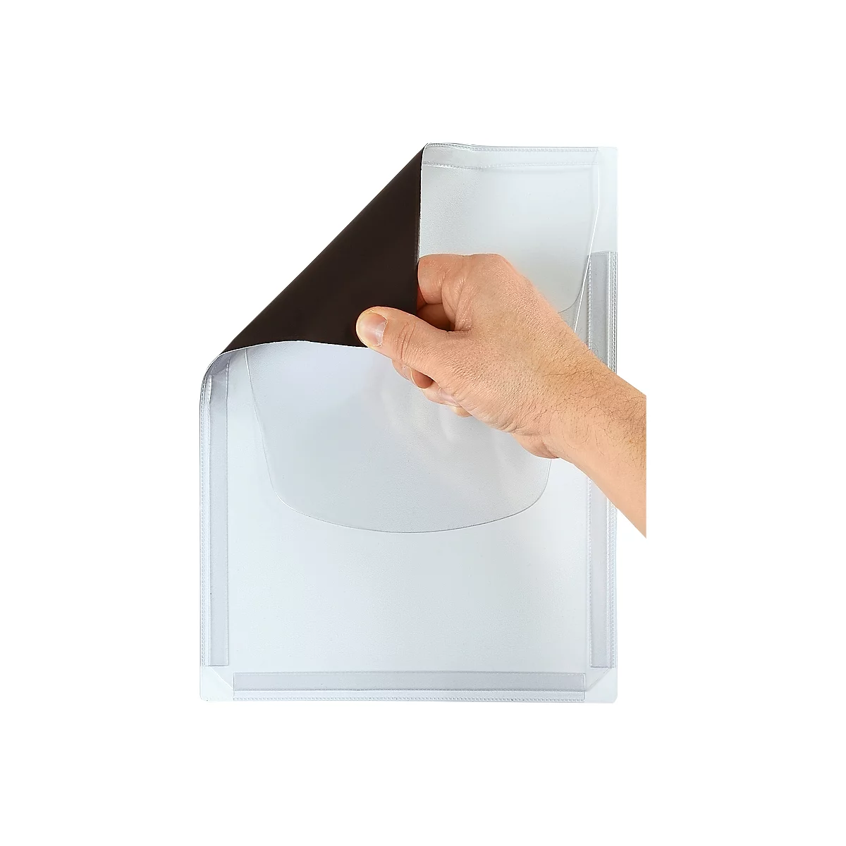 Magneethoes met plooi, A4 staand, opening korte zijde, 5 stuks