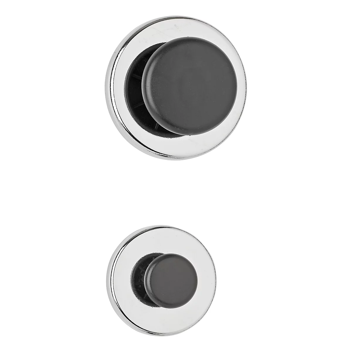 Magneetkluwen, rond, met handvatknop, 51 x D 24 mm, kleefkracht tot 9 kg, staal &amp; kunststof, licht zilver, 1 st.
