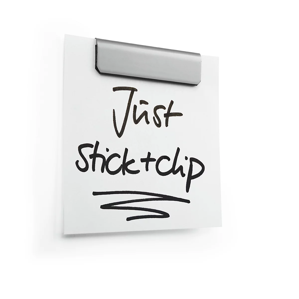 Magneetstrip DURAFIX® clip, B 60 x H 17 mm, zelfklevend, zilver, 5 stuks