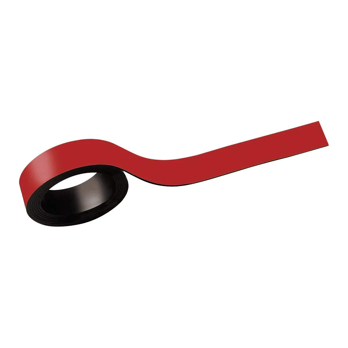 Magneetstrips, beschrijfbaar, 2 stuks, L 1000 x B 15 mm, rood