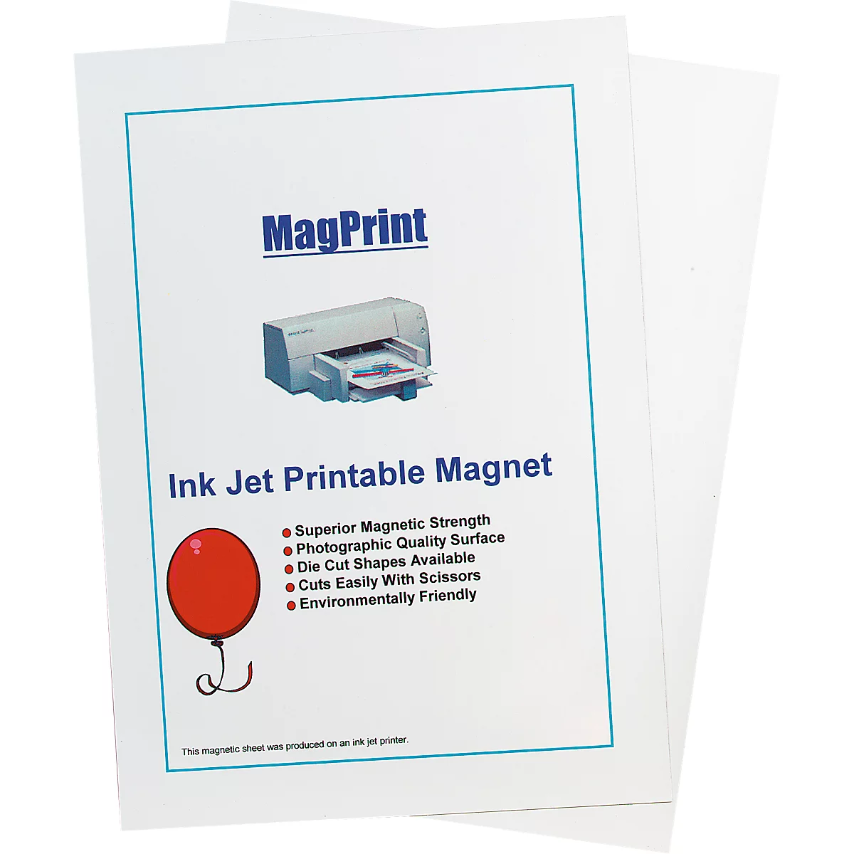 Your Design Magnetdruck: 5 Inkjet-Magnetfolien A4 matt/weiß (Magnet Druck  Folien)