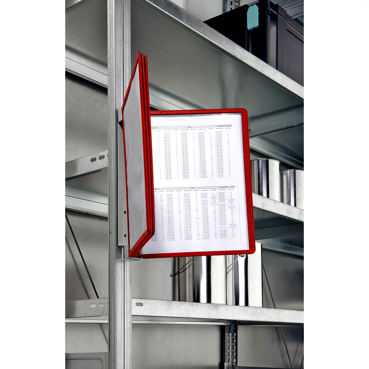 Magnetische wandhouder set VARIO WALL, incl. 5 zichtvensters, rood