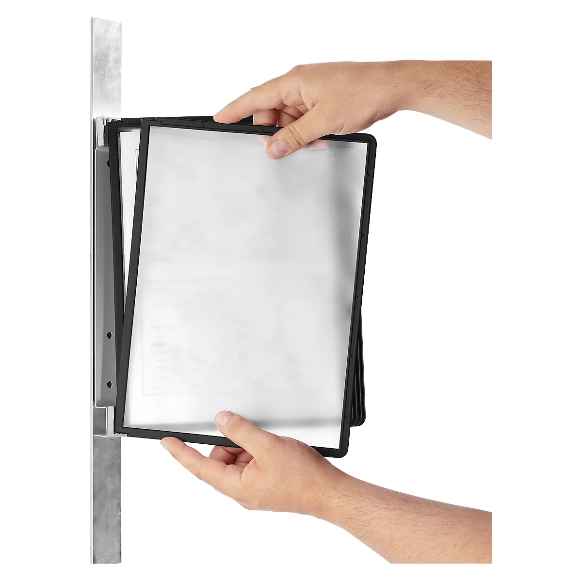 Magnetische wandhouder set VARIO WALL, incl. 5 zichtvensters, zwart