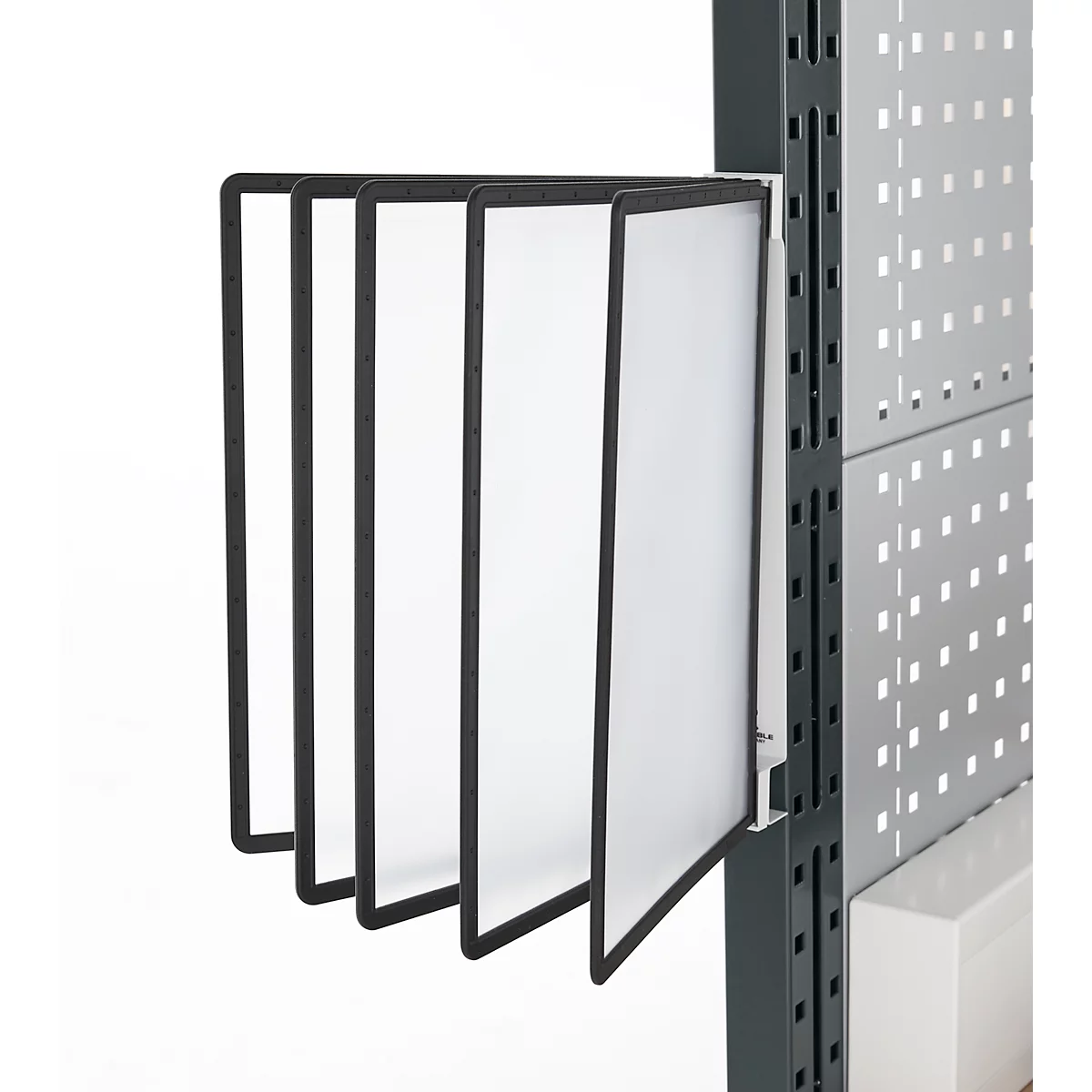Magnetische wandhouder set VARIO WALL, incl. 5 zichtvensters, zwart