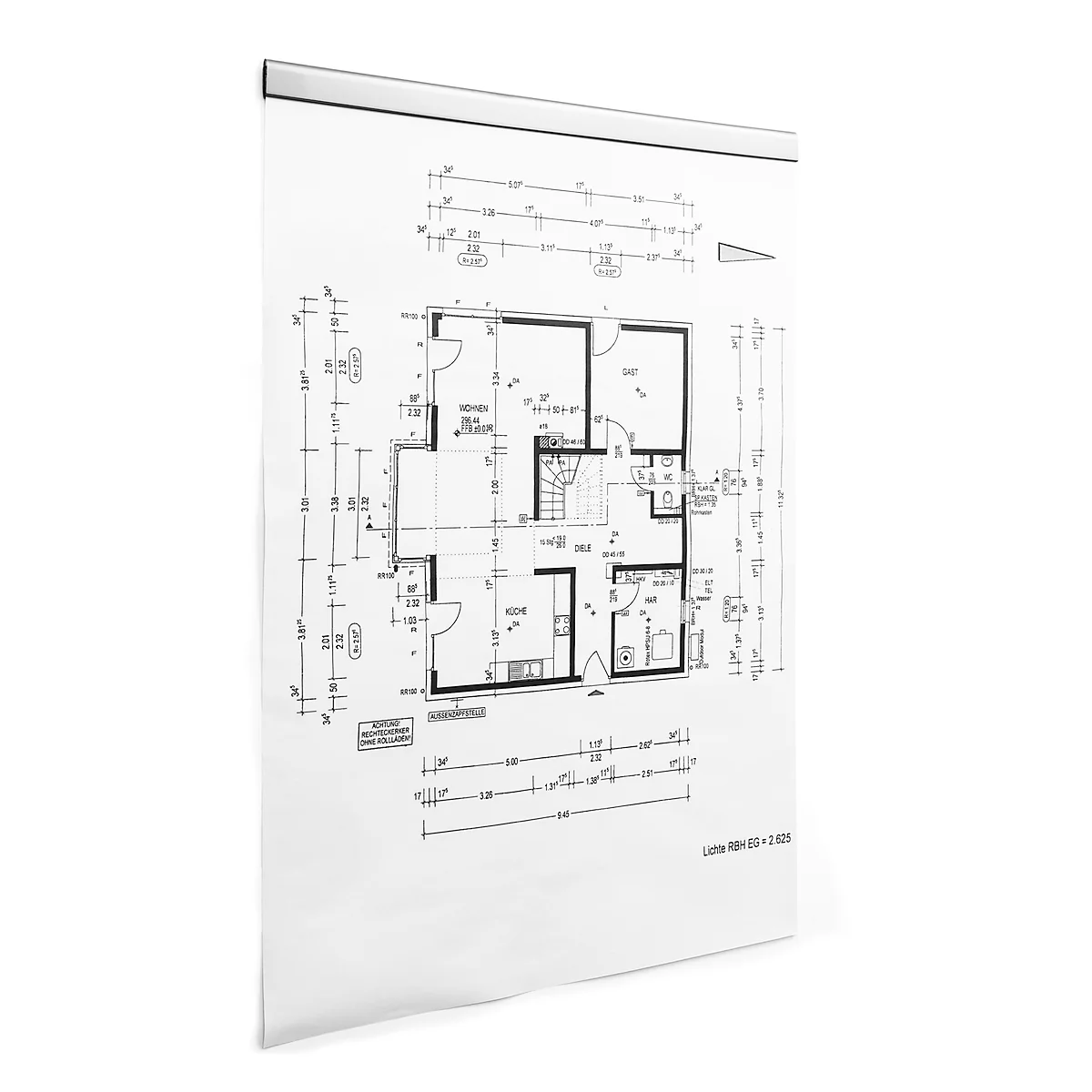 Magnetleiste DURAFIX® Rail, B 297 x H 17 mm, selbstklebend, blasenfreie Optik, silber