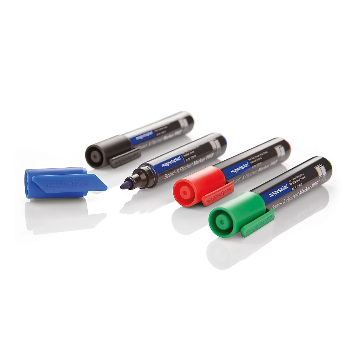 magnetoplan® Board- und Flipchartmarker PRO, Strichstärke 1,5-3 mm, mit Clip, 1 St., blau