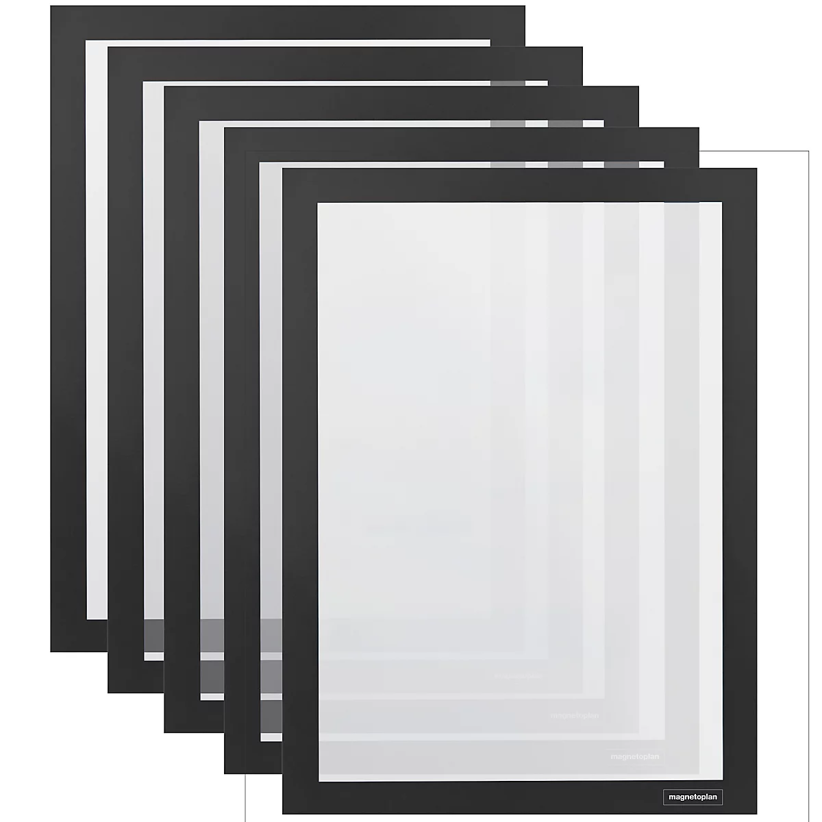 Ein Ehepaar vor Pflanzen, Firmenlogo magnetoplan und Text zu Unternehmenstradition und Auszeichnungen.