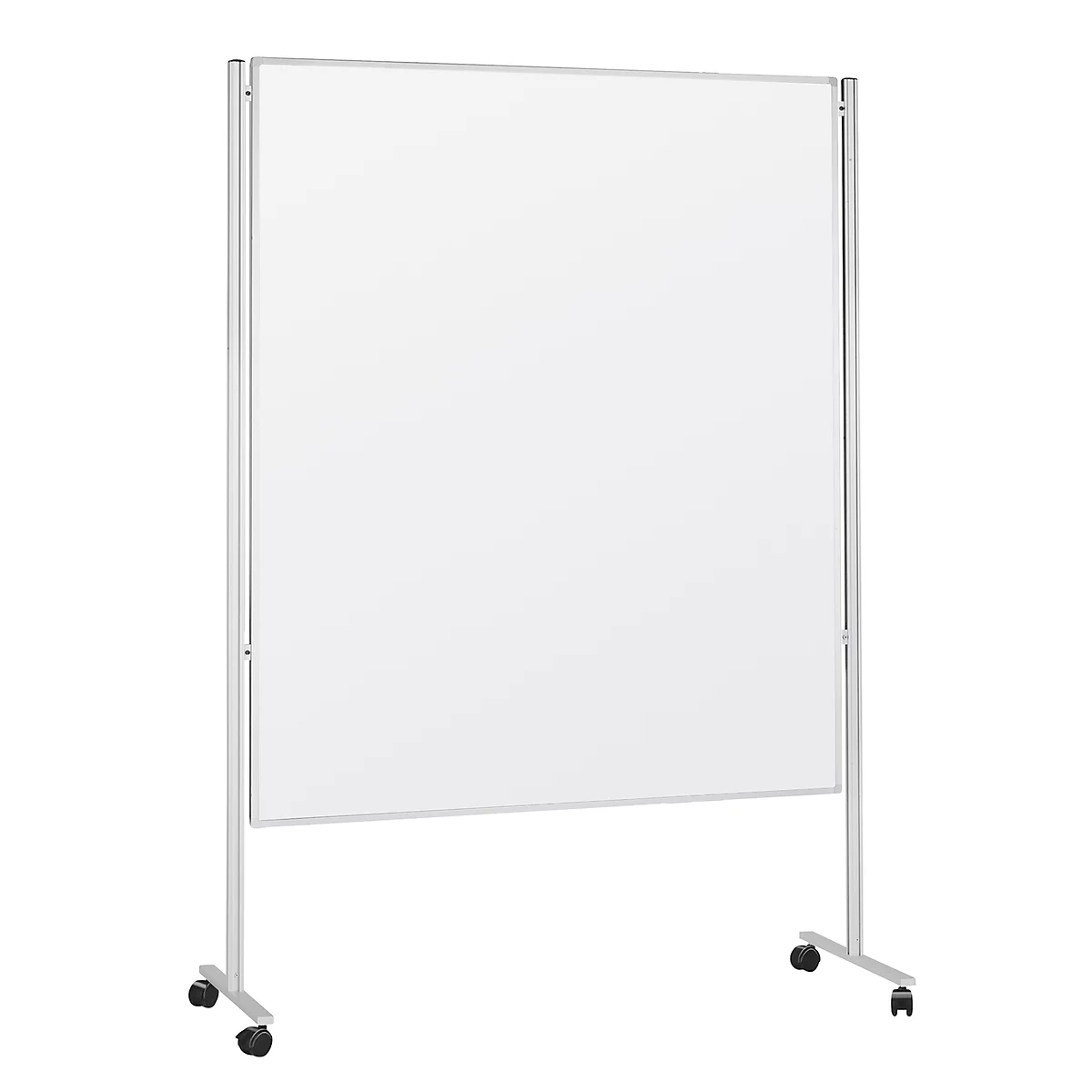 magnetoplan® Stellwand, mobil, doppelseitig, B 1500 x T 1200 mm, weiss, emailliert