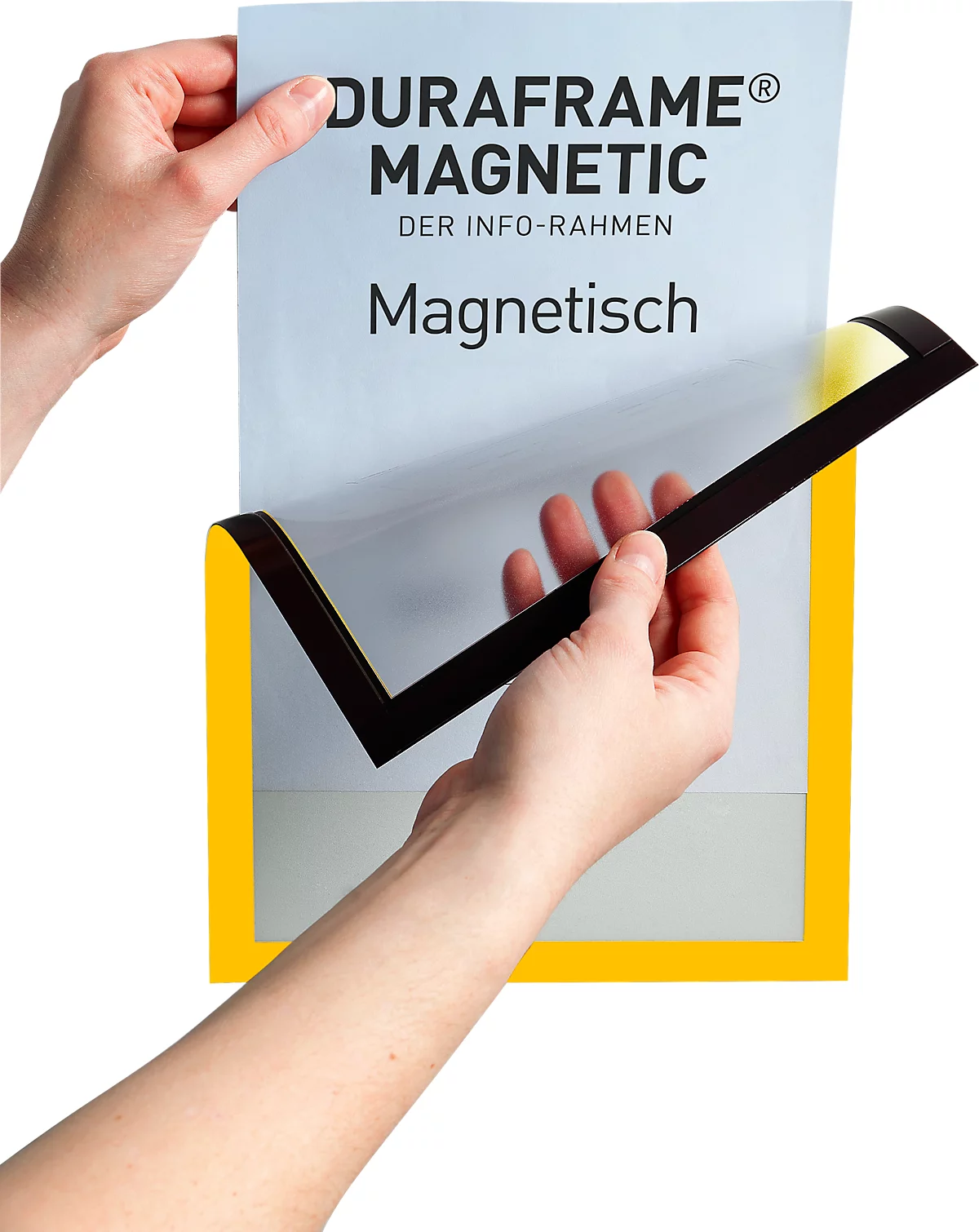 Magnetrahmen Duraframe Magnetic, A4, gelb, 5 Stück