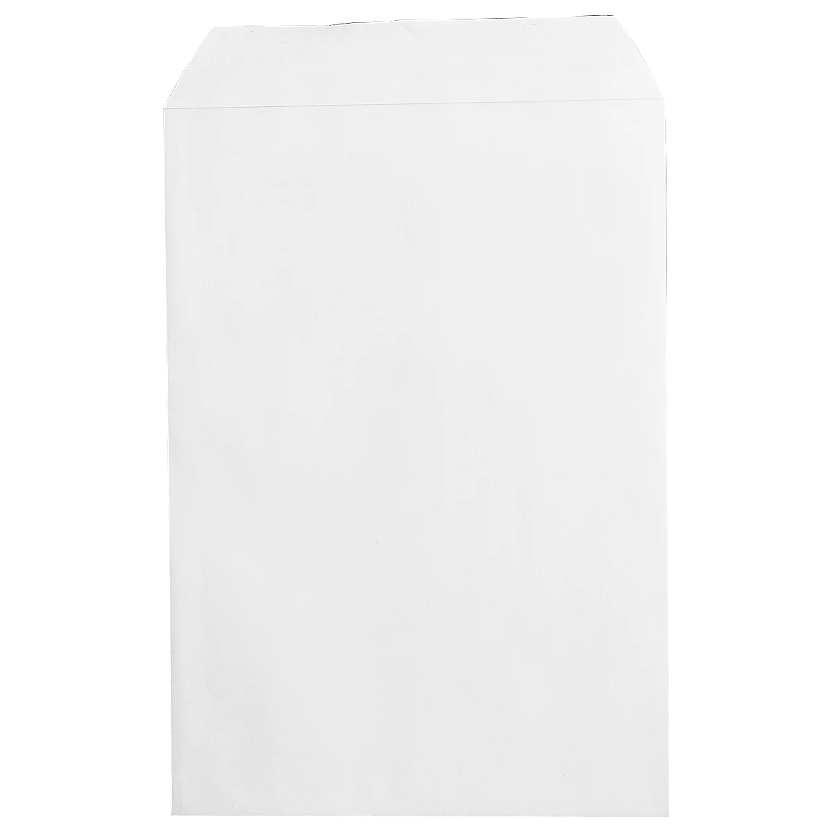 A white envelope, standing upright, with a flap at the top.