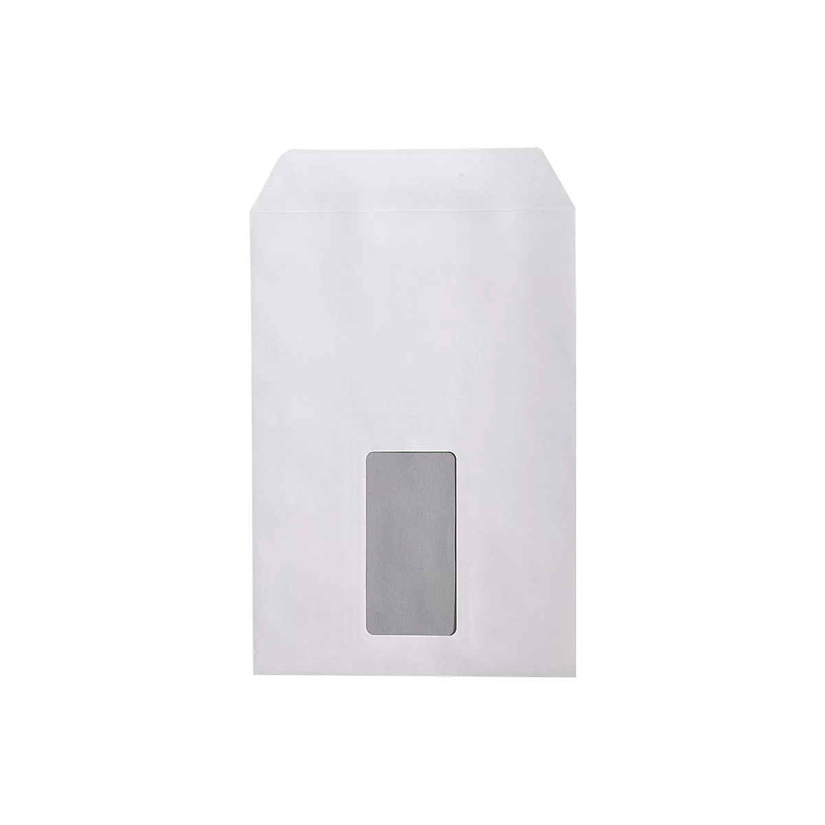 White envelope with a square viewing window.