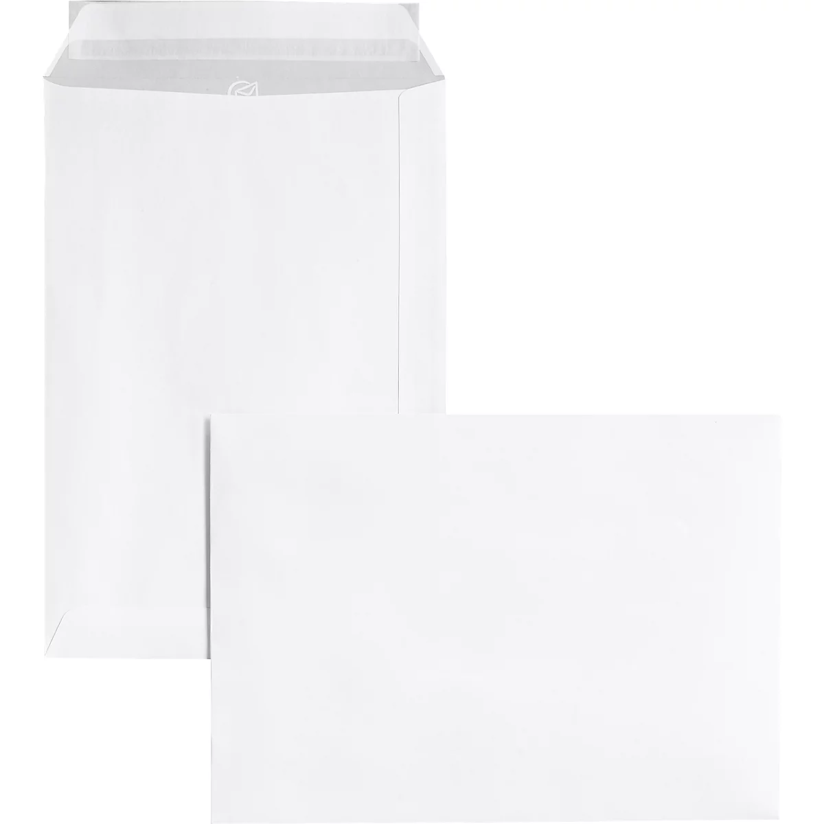 Two white envelopes. One is open, the other is closed.