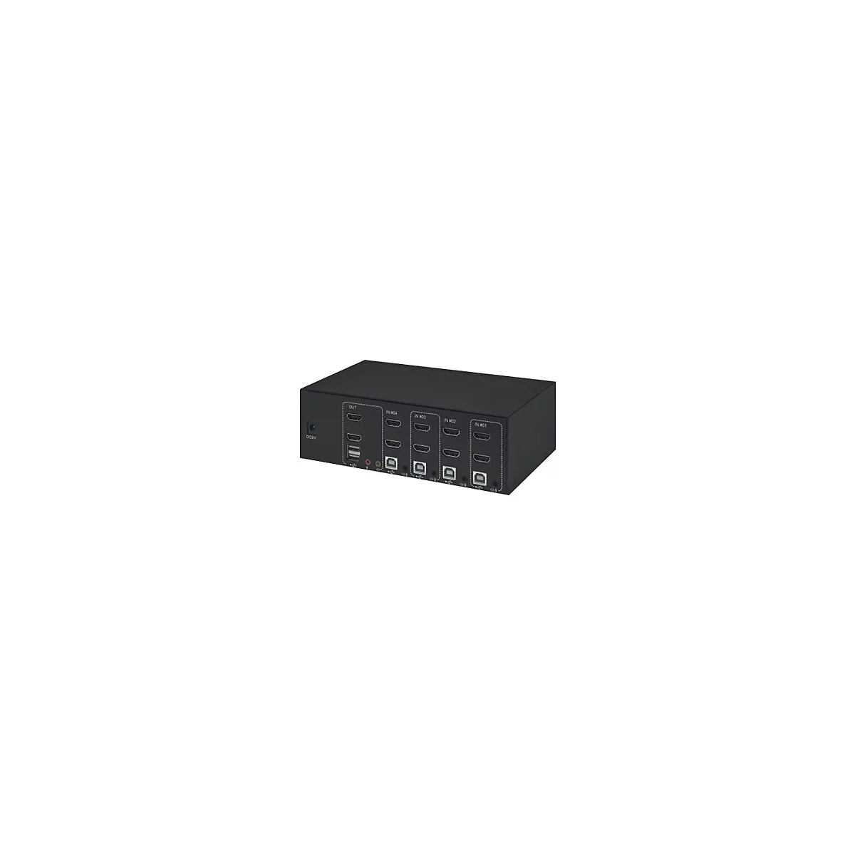 Manhattan 153539 - KVM-/Audio-/USB-Switch - 4 Anschlüsse