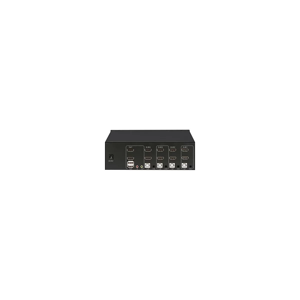 Manhattan 153539 - KVM-/Audio-/USB-Switch - 4 Anschlüsse