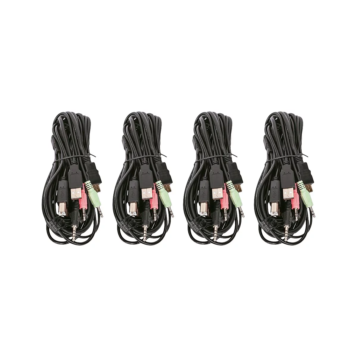 Manhattan 153539 - KVM-/Audio-/USB-Switch - 4 Anschlüsse