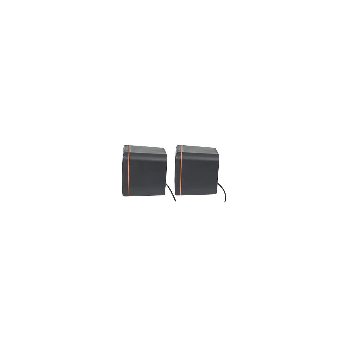 Manhattan 2600 Series Speaker System, Small Size, Big Sound, Two Speakers, Stereo, USB power, Output: 2x 3W, 3.5mm plug for sound, In-Line volume control, Cable 0.9m, Black, Three Year Warranty, Box - Lautsprecher - für PC