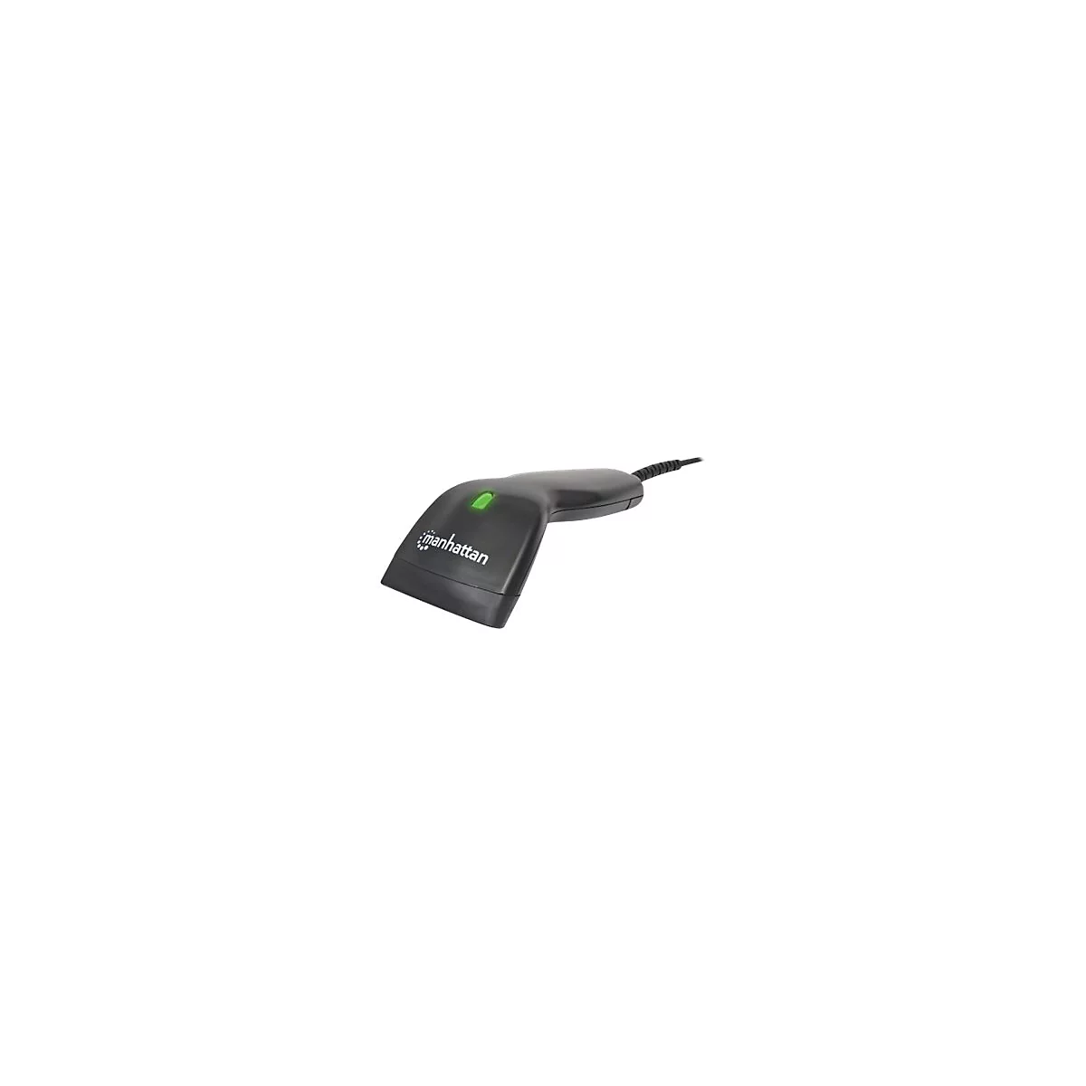 Manhattan Contact CCD Handheld Barcode Scanner, USB, 55mm Scan Width, Cable 150cm, Max Ambient Light 50,000 lux (sunlight), Black, Three Year Warranty, Box - Barcode-Scanner