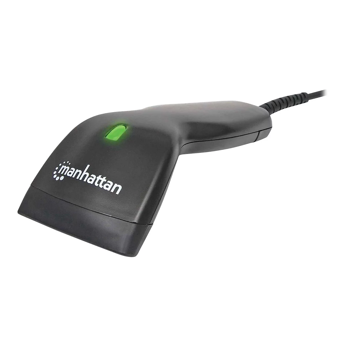 Manhattan Contact CCD Handheld Barcode Scanner, USB, 55mm Scan Width, Cable 150cm, Max Ambient Light 50,000 lux (sunlight), Black, Three Year Warranty, Box - Barcode-Scanner