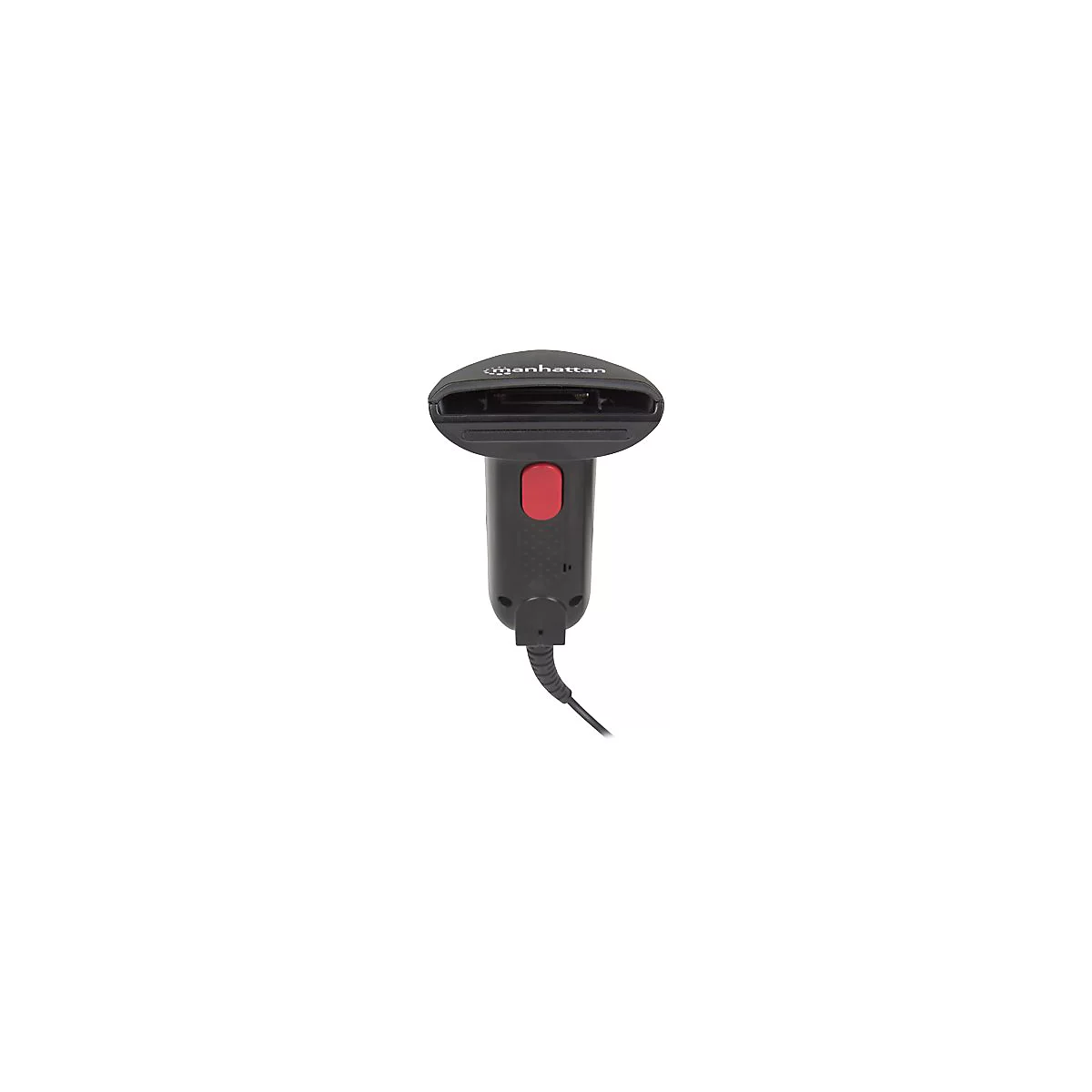 Manhattan Contact CCD Handheld Barcode Scanner, USB, 60mm Scan Width, Cable 152cm, Max Ambient Light 5,000 lux (sunlight), Black, Three Year Warranty, Box - Barcode-Scanner