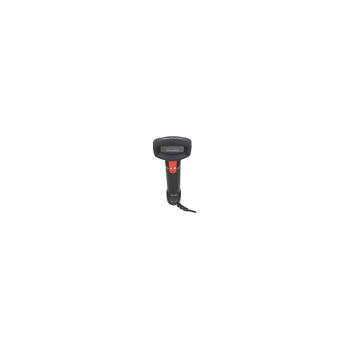 Manhattan Linear CCD Handheld Barcode Scanner, USB, 500mm Scan Depth, IP54 rating, Cable length 1.5m, Max Ambient Light 100,000 lux (sunlight), Black, Three Year Warranty, Box - Barcode-Scanner
