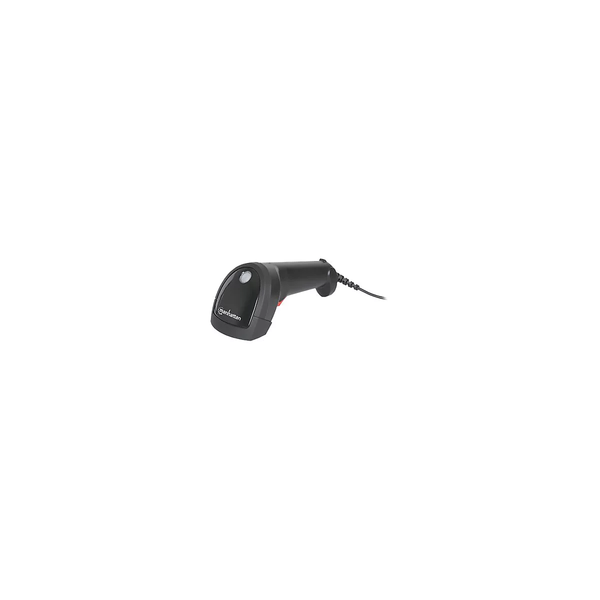 Manhattan Linear CCD Handheld Barcode Scanner, USB, 500mm Scan Depth, IP54 rating, Cable length 1.5m, Max Ambient Light 100,000 lux (sunlight), Black, Three Year Warranty, Box - Barcode-Scanner